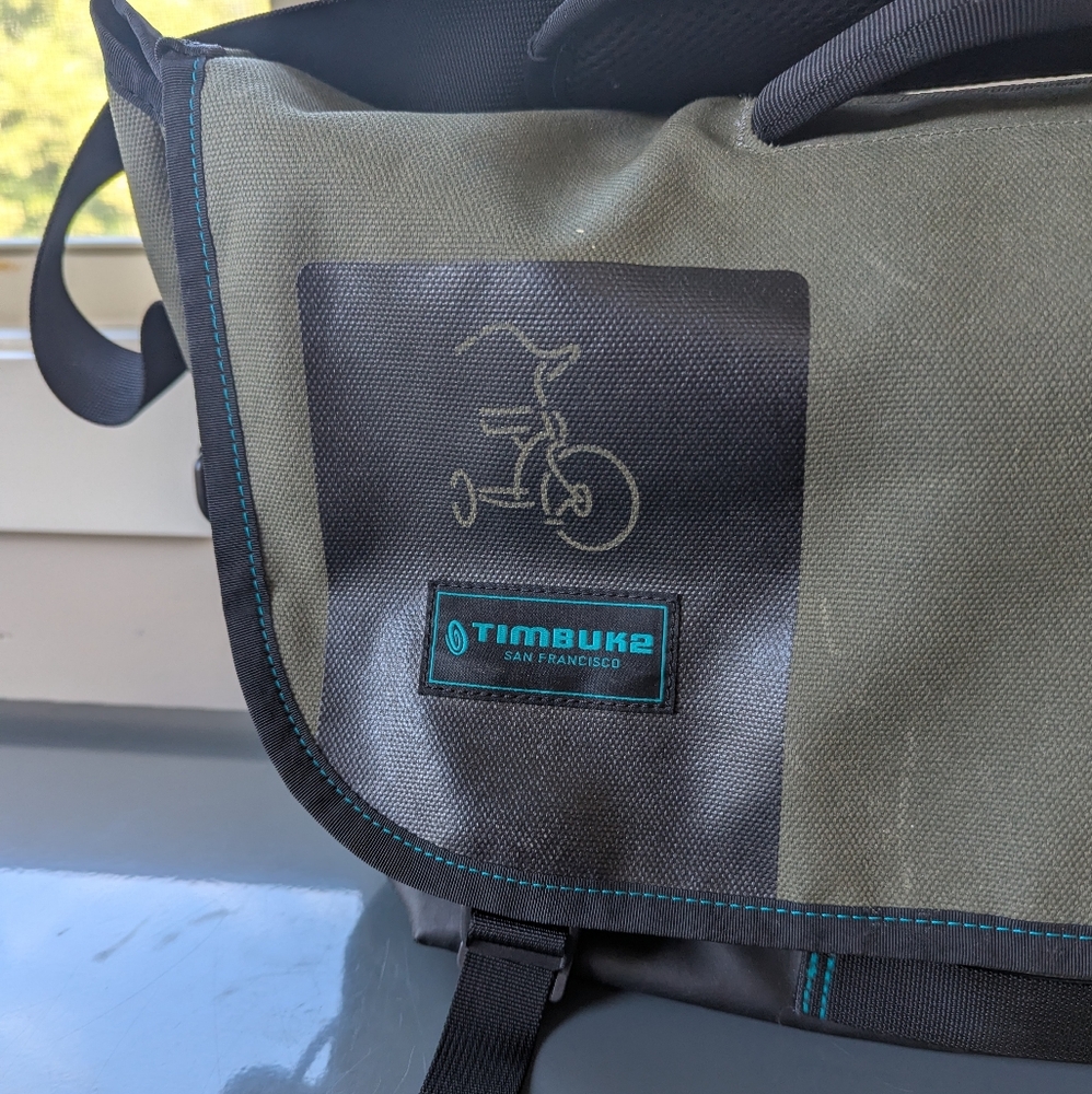 Timbuk2 Stork Messenger Diaper Bag Green Coated‎ Canvas - Picture 4 of 15
